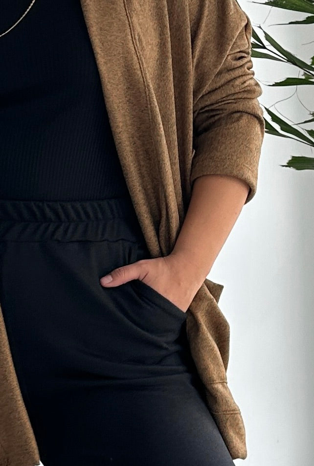 CARDIGAN ARIANA CAMEL JASPEADO