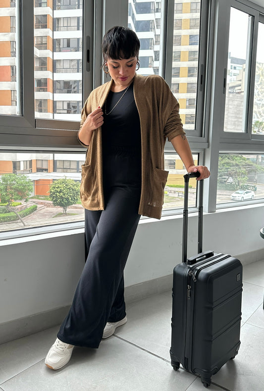 CARDIGAN ARIANA CAMEL JASPEADO