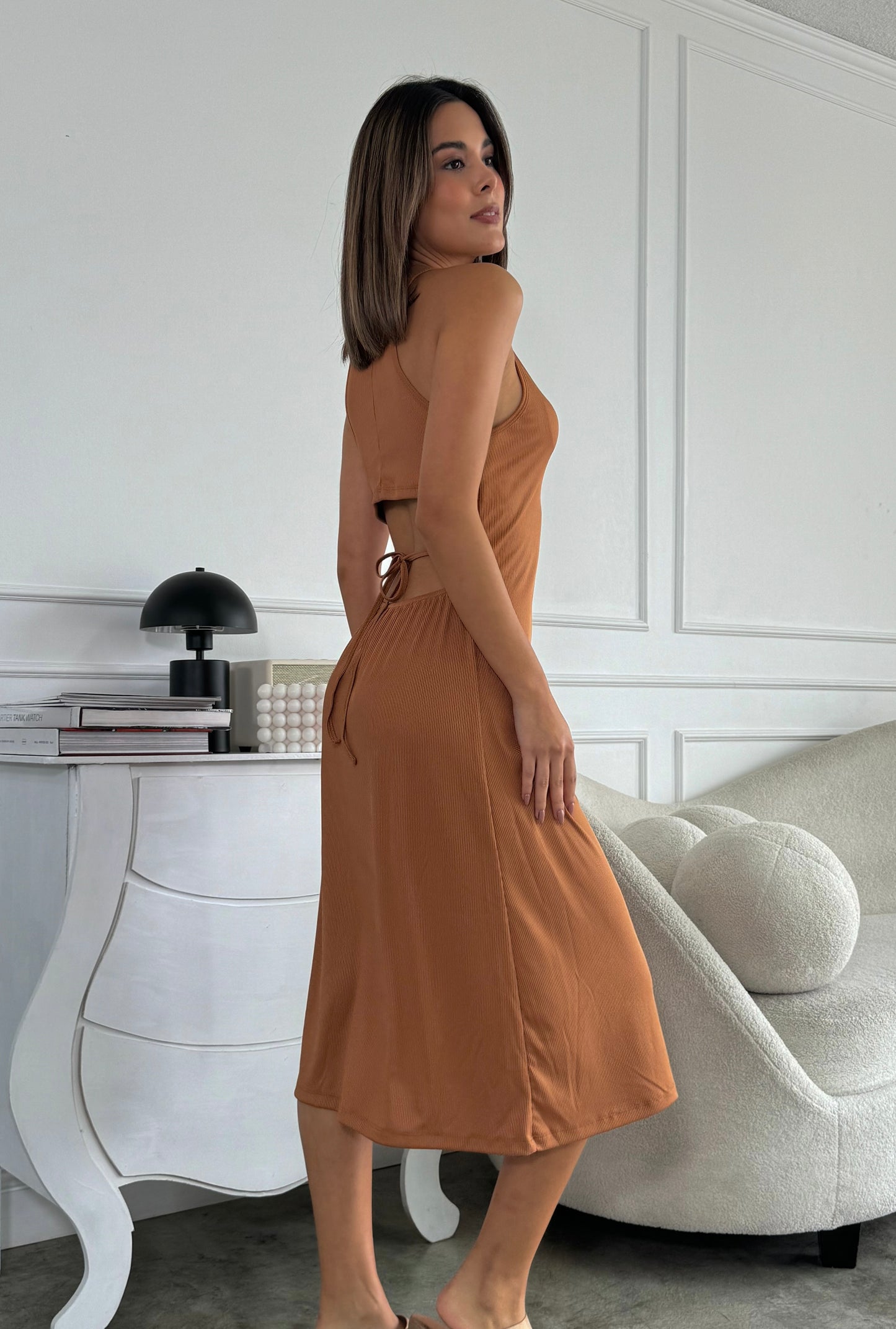 VESTIDO NIZZA CAMEL