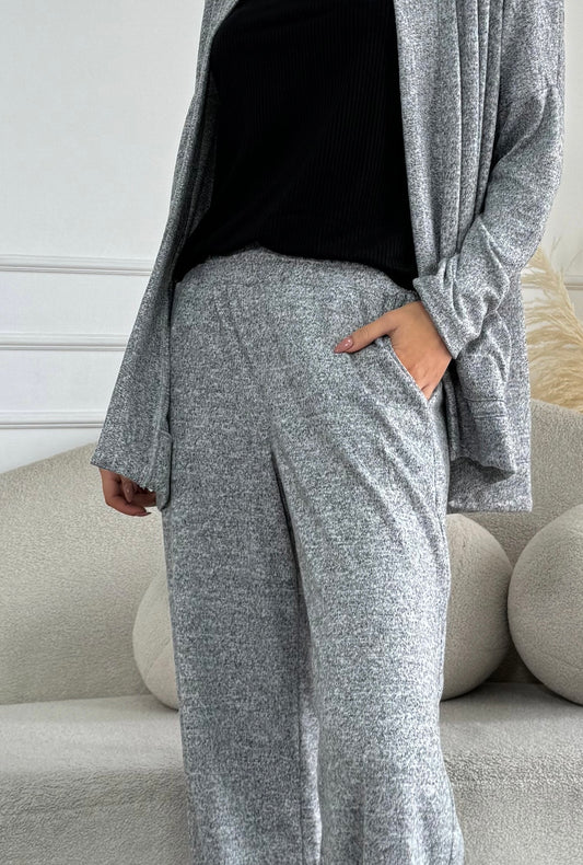 PANTALÓN ARIANA PLOMO JASPEADO