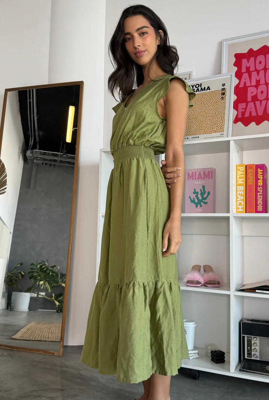 VESTIDO CARTAGENA VERDE OLIVO