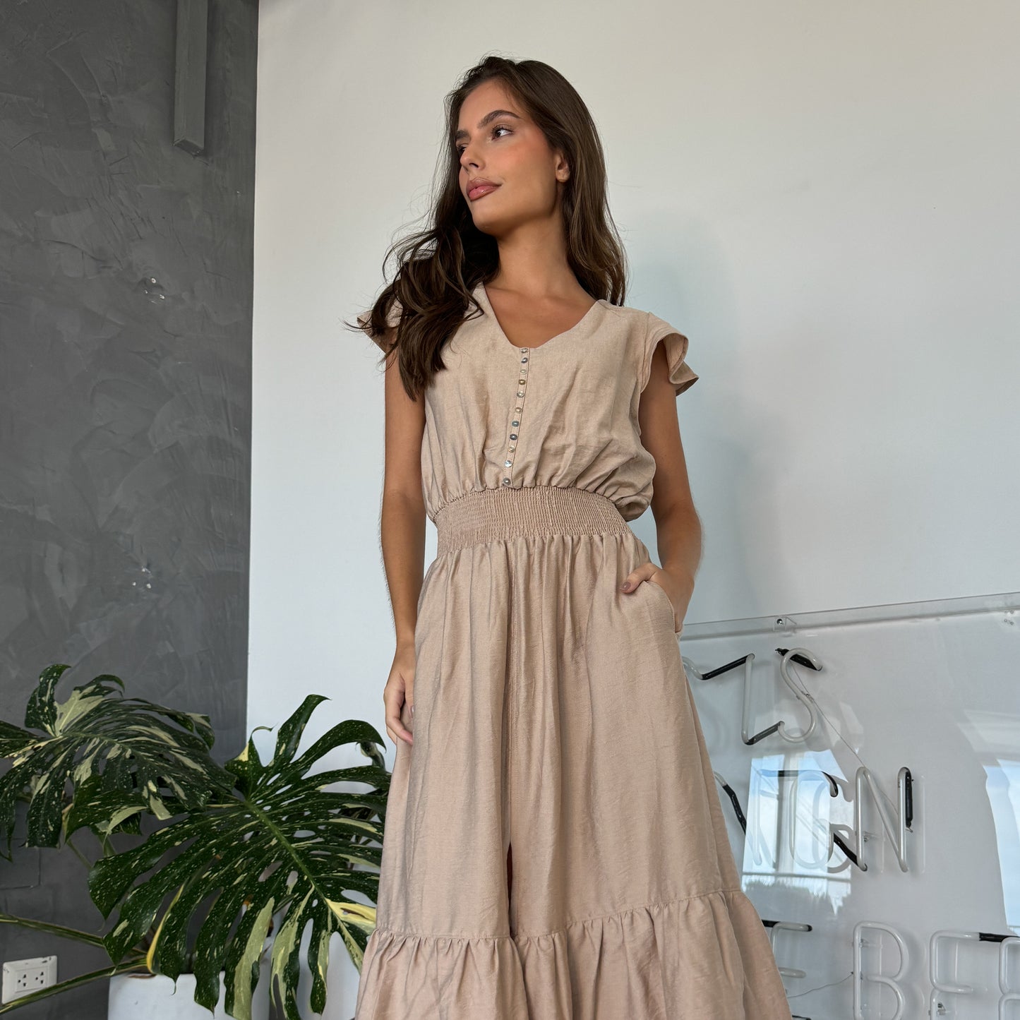 VESTIDO CARTAGENA BEIGE