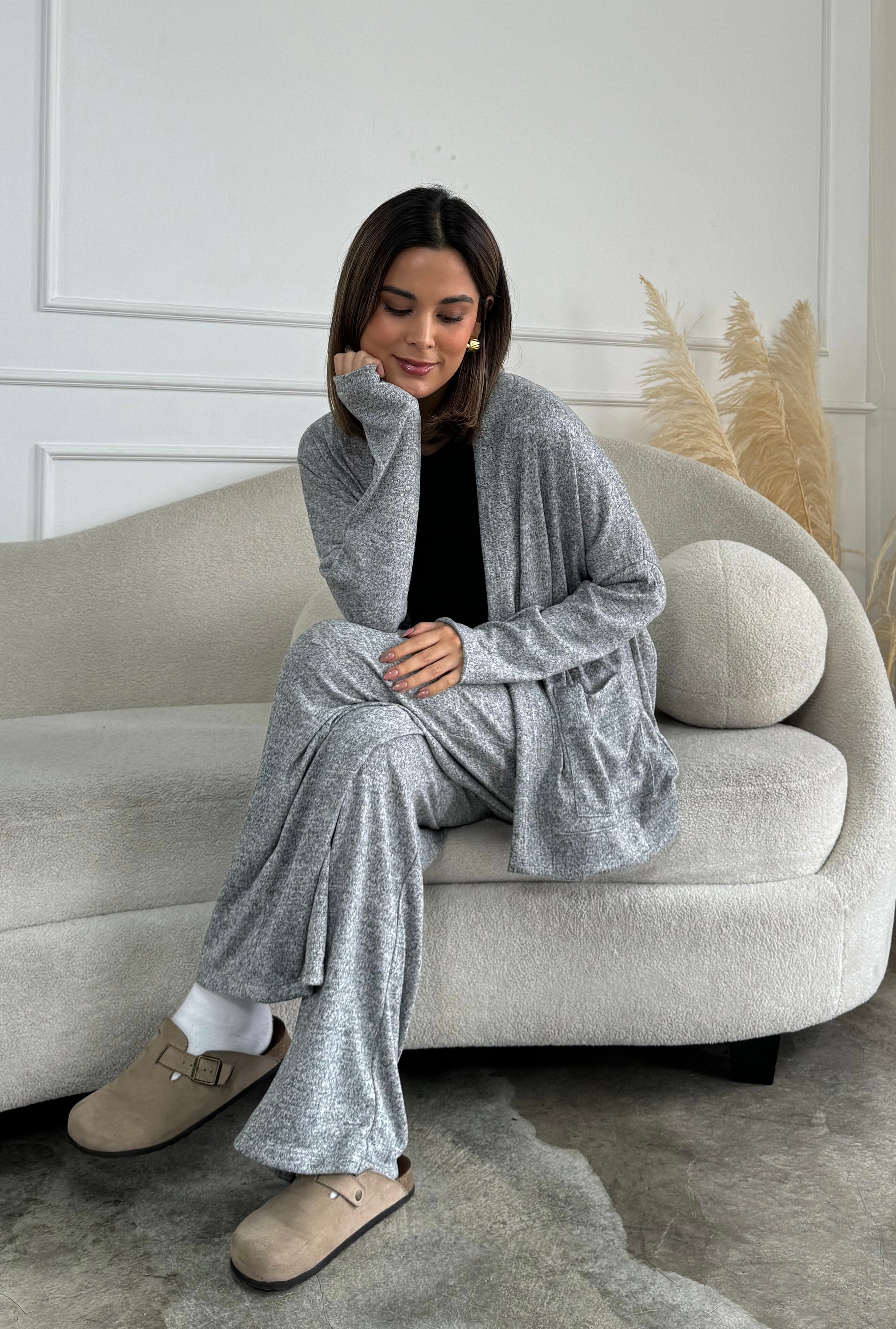 PANTALÓN ARIANA PLOMO JASPEADO