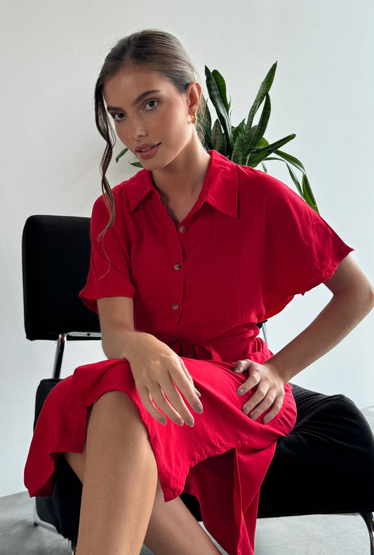 VESTIDO DANNA ROJO