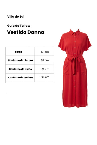 VESTIDO DANNA ROJO