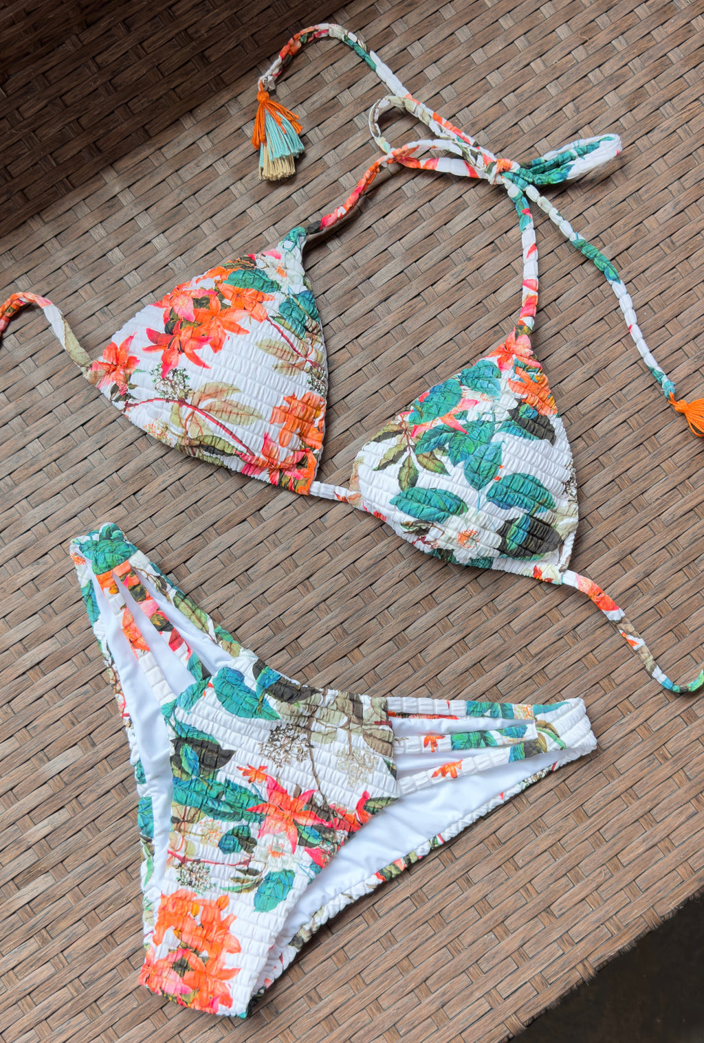 SET BIKINI SELENA FLORES NARANJA