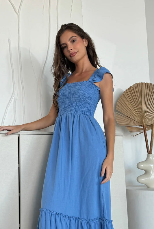 VESTIDO IPANEMA AZUL PORCELANA