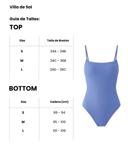 ENTERIZO MADEIRA TEXTURA BLUE BERRY