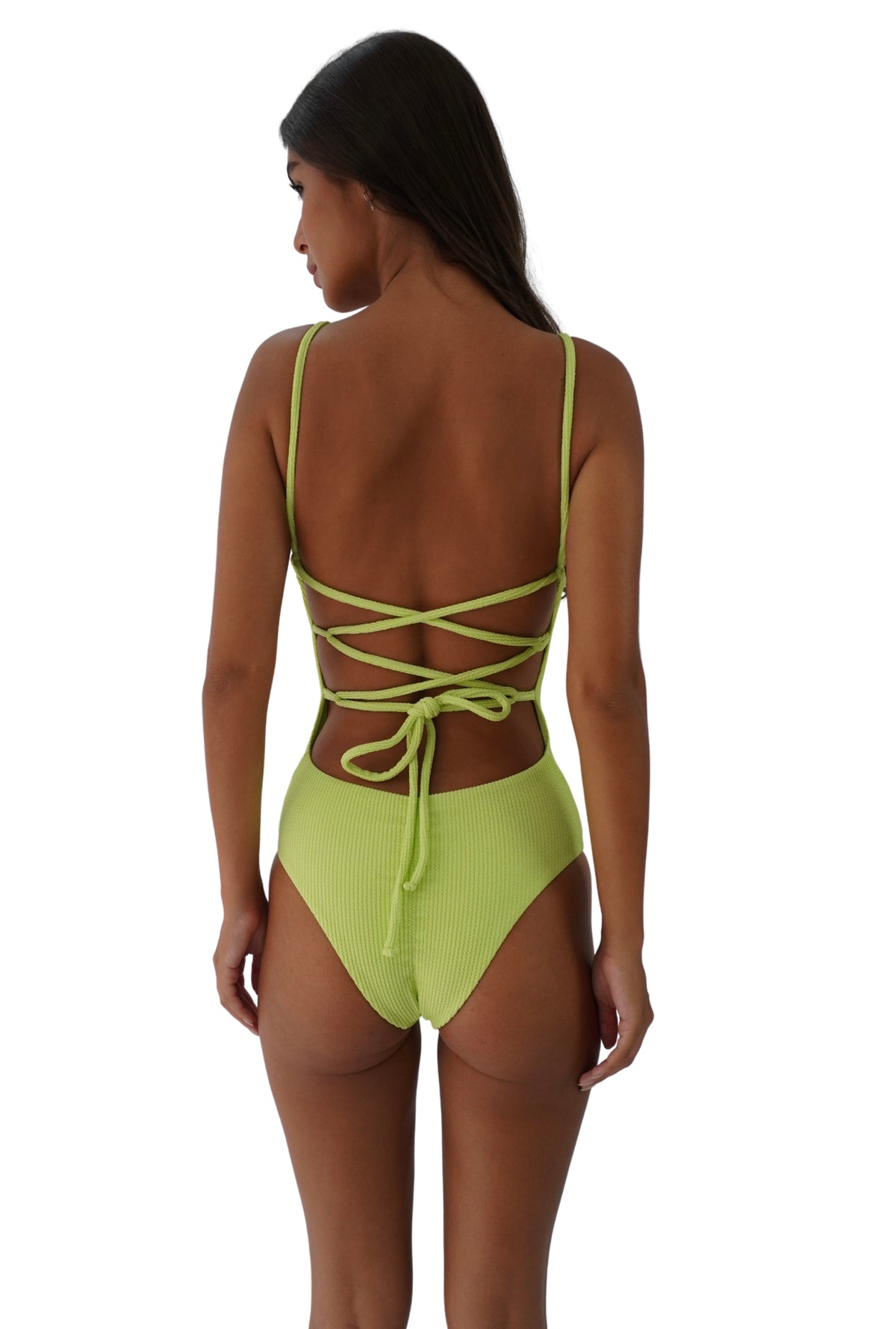 ENTERIZO MADEIRA TEXTURA VERDE TROPICAL M