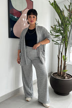 PANTALÓN ARIANA PLOMO JASPEADO