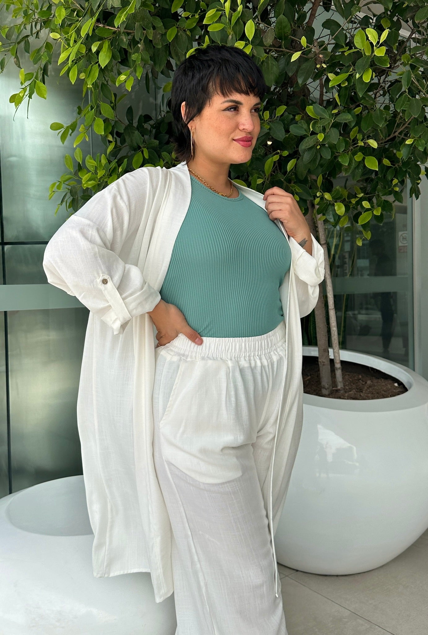 PANTALÓN SALMA HUESO