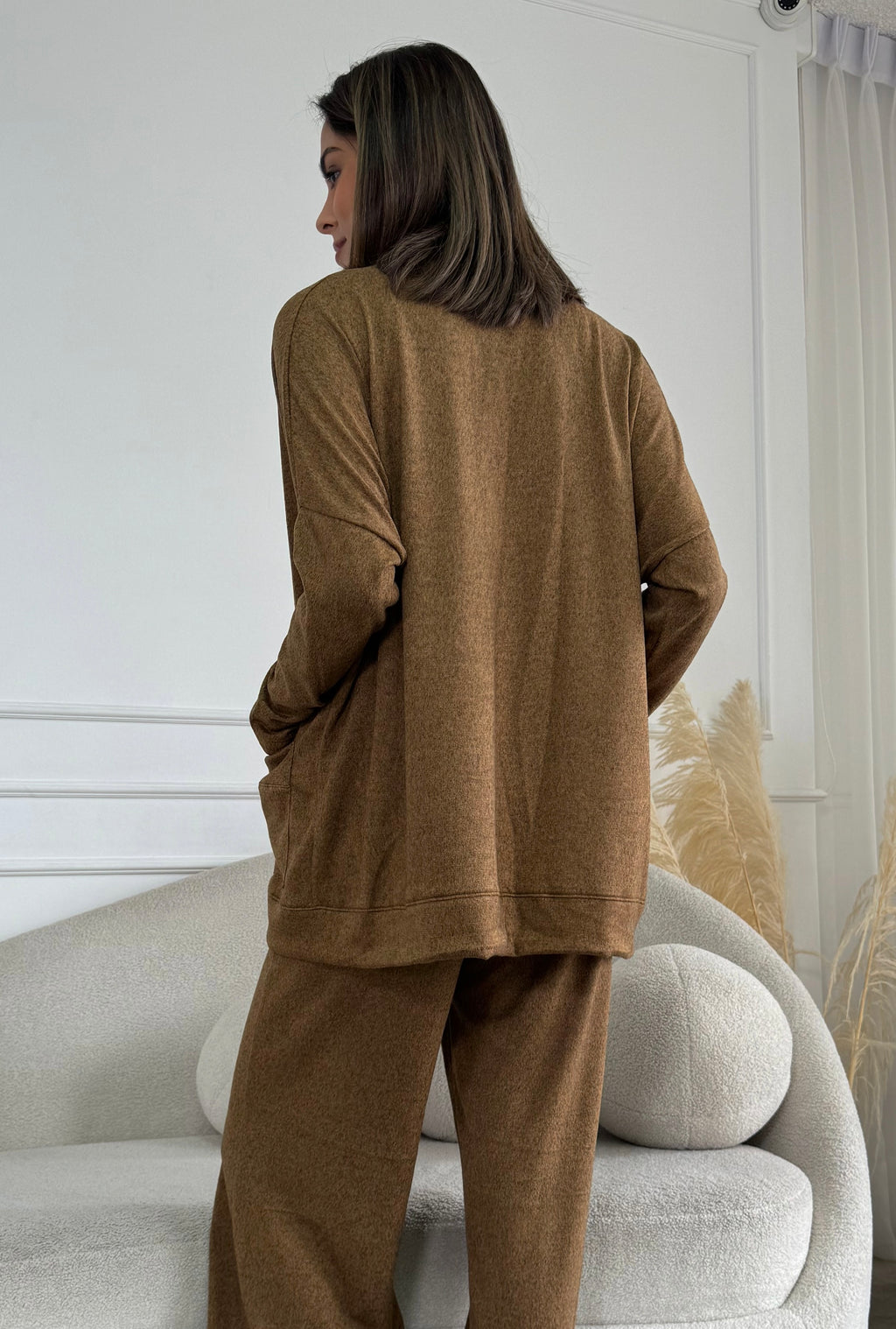 PANTALON ARIANA CAMEL JASPEADO