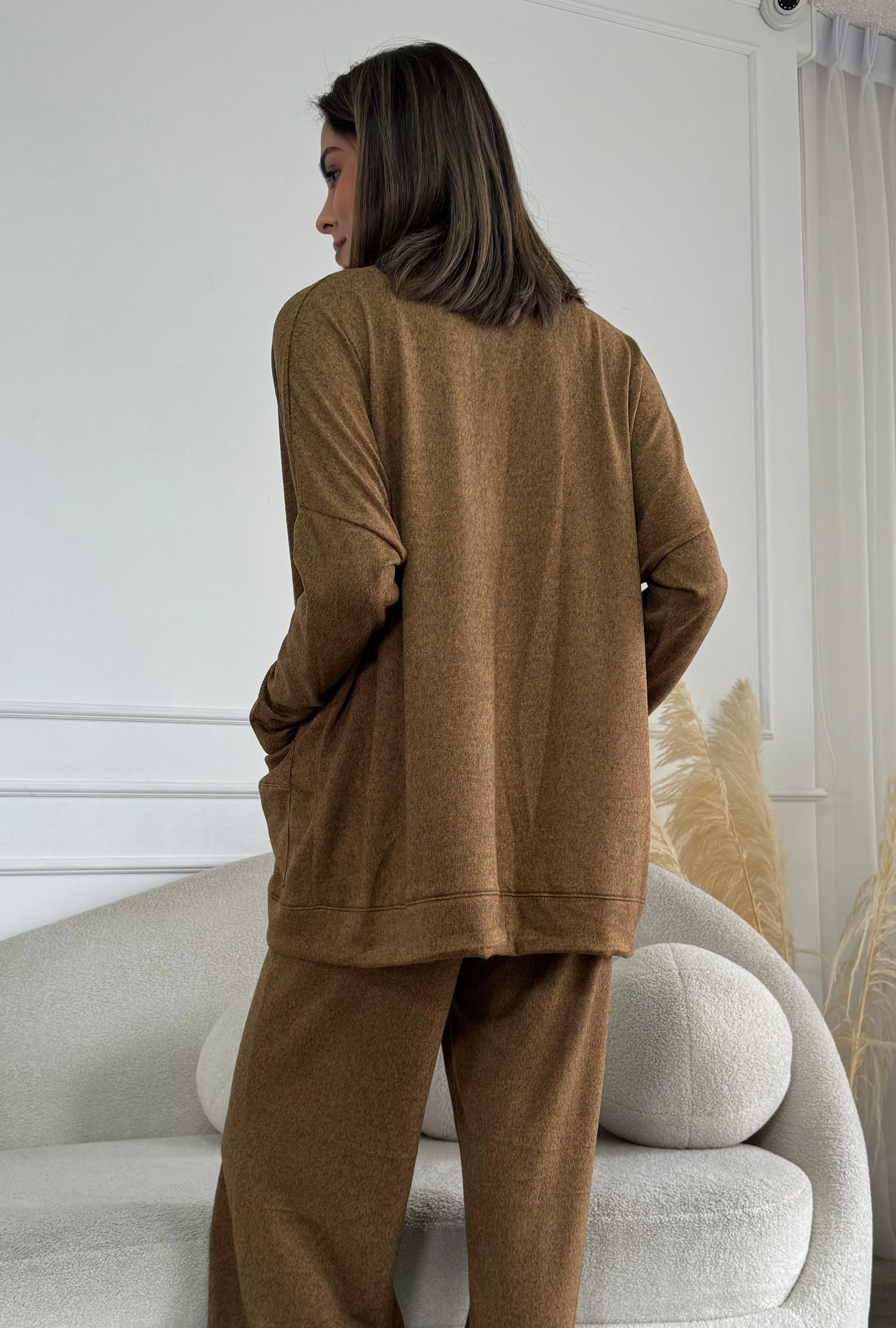 PANTALON ARIANA CAMEL JASPEADO