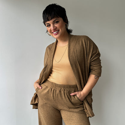 CONJUNTO ARIANA CAMEL JASPEADO