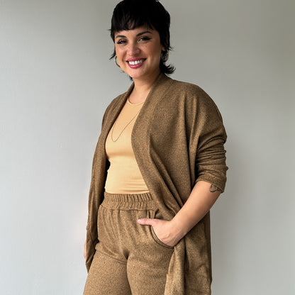 CONJUNTO ARIANA CAMEL JASPEADO