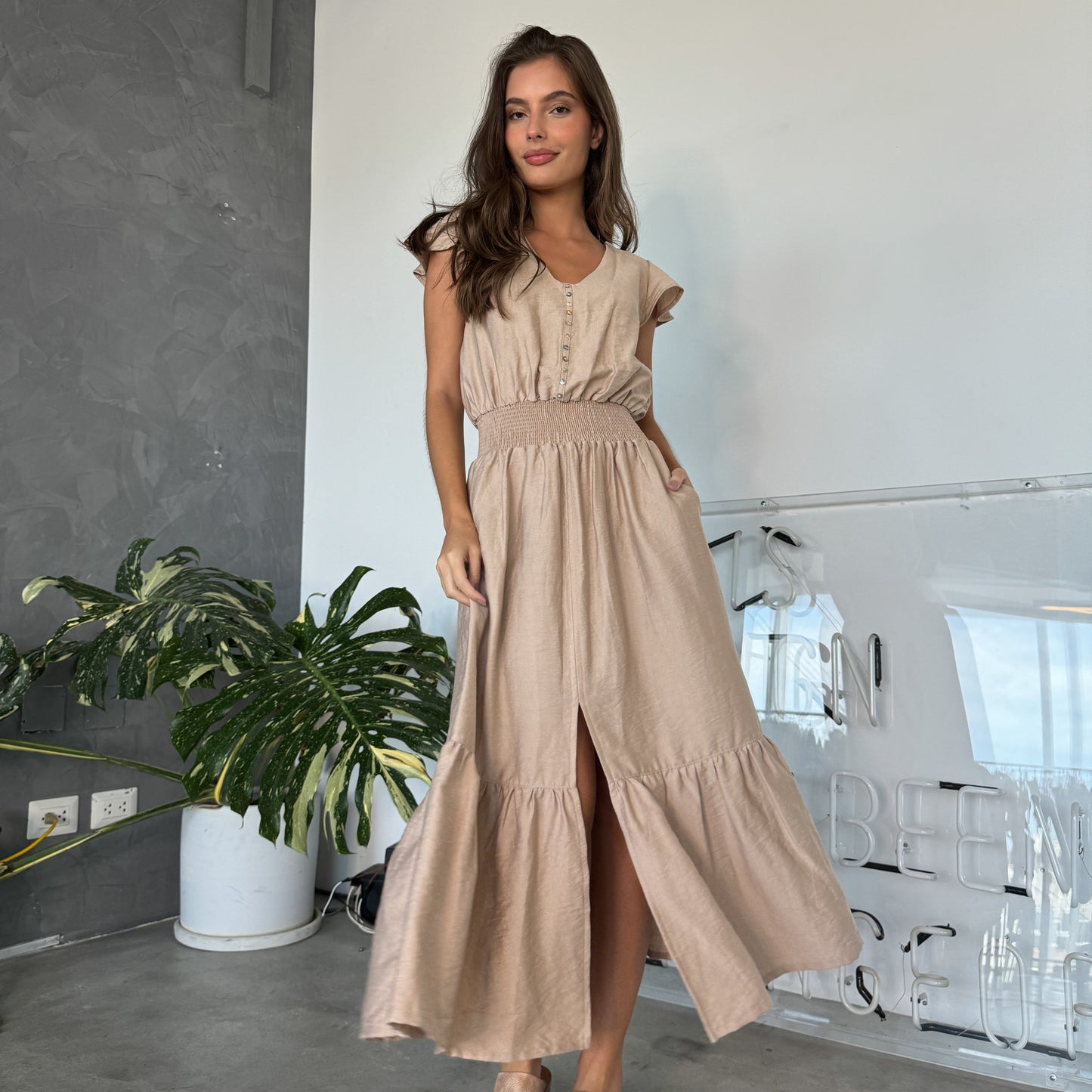 VESTIDO CARTAGENA BEIGE