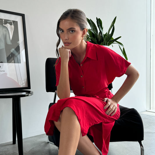 VESTIDO DANNA ROJO