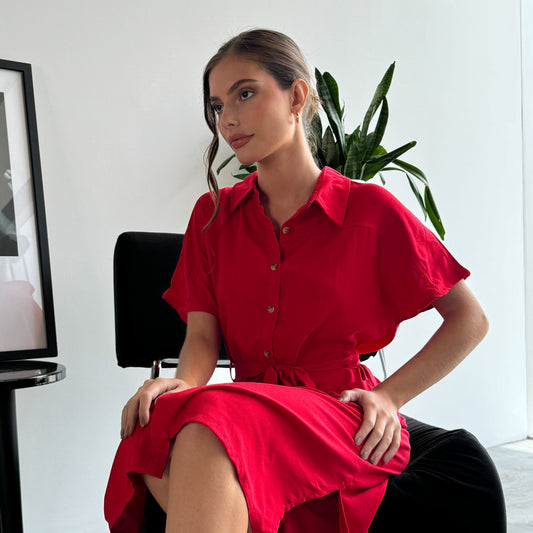 VESTIDO DANNA ROJO